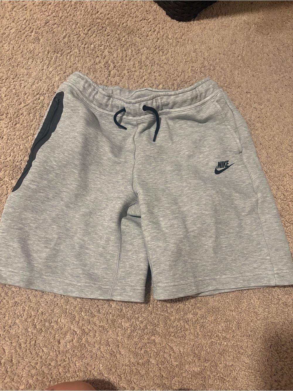 Nike Boys Light Gray Tech fleece Shorts